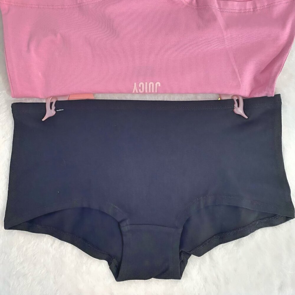 Juicy Couture Black, Pink, Green Hipster Cotton Panty 5 Piece Set Size L NWT - Picture 8 of 10